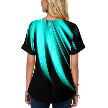 Sieviešu Ikdienas Kaklasaišu Krāsošanas T Krekls Vasaras Slīpums Drukāt Bd V Kakla Īsām Piedurknēm Topi, T-Krekli, Sieviešu Camisetas Verano Mujer 2020