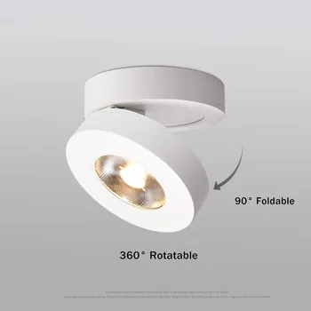 [DBF]Ultra-Plānas 360 Leņķis Regulējams Virsmas Montēta Downlight Griestu Lampas 3W 5W 7W COB LED Spot Gaismas AC110/220V Griestu Gaismas