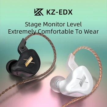 KZ EDX Vadu Austiņas HIFI Bass Stereo Austiņas Ausī Sporta Earbuds Trokšņa Slāpēšanas Austiņas Ar Mic PK ZSN ZS10 Pro X ZSX