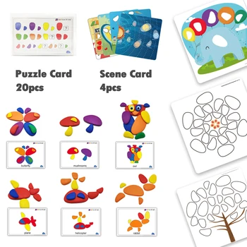 Montessori Varavīksnes Pārredzamu Oļi Jenga Kids Izglītojošās Rotaļlietas Plastmasas Akmeņiem Kraušanas Spēli Baby Maņu Krāsu Šķirošanas Rotaļlietas