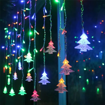 āra dekoratīvās lampas string AC 220V Logu ziemassvētki karnīzes Stieņi Ziemassvētku Eglīte Kulons dekors LED lampas string jostas Asti kontaktdakšu