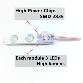 LED Modulis 2835 Apgaismojums Gaismas injekcijas Ūdensizturīgs Reklāmas Dizaina Veikals Banner LED Moduļi, IP65 1.5 W DC12V 10PCS/DAUDZ