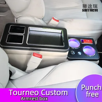 Ford Tourneo Custom rindā priekšā stieņi kastē, kas vispārējās uzņēmējdarbības elkoņbalsti centrālās noliktavas Biznesa auto Mobile maksas USB