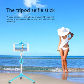 4 in 1-Bezvadu Selfie stick Bluetooth 4.0 Tālvadības Slēdzi+Rokas Mobilais Selfie Stick Monopod+Statīvs+Turētājs Viedtālrunis