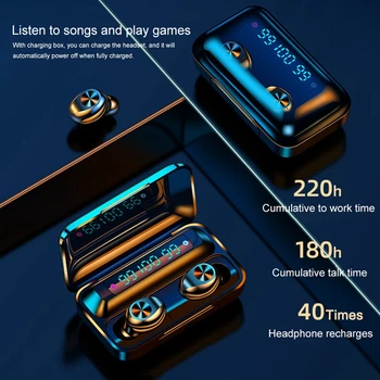 TWS Bluetooth Austiņas Karstā Pārdošanas Bass Stereo Hifi Bezvadu Earpods austiņas skriešanai, ar Uzlādes Kaste