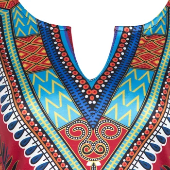 2019 Jaunas Sievietes Vasaras Kleita Gadījuma Īsā V-veida kakla Sexy Āfrikas Kleitas Dashiki Tradicionālās Drukas Mini Sieviešu Pludmales Kleita Vestidos