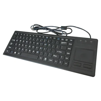 Black USB/PS2 86 Taustiņi Plastmasas Rūpniecības Klaviatūru Ar integrētu apstākļos Touchpad
