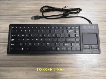 Black USB/PS2 86 Taustiņi Plastmasas Rūpniecības Klaviatūru Ar integrētu apstākļos Touchpad