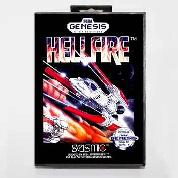 16 bitu Sega MD spēli Kasetne ar Mazumtirdzniecības box - Hellfire spēle grozs par Megadrive par Genesis sistēmai
