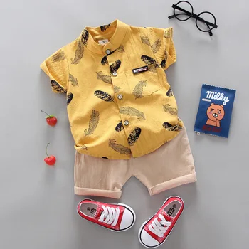 Toddler Vasaras Drēbes Bērniem Kokvilnas Kombinezons Zēniem Drēbes Karikatūra Krekls 2gab Apģērbs Zēnu Apģērbu Komplekti, Baby Boy Apģērbs bērniem