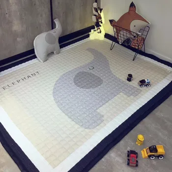 Eiropas stila Mājās Paklājs kokvilnas Karikatūra grīdas paklāji antiskip dzīvojamās istabas paklāja 150*200cm mīksto kids play mat suņu puika tiger