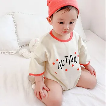 Baby Boy Meitene Kokvilnas Bodysuits Bērnu Iestāde, Kombinezonus Jaundzimušo Komplekts Korejas Modes Zīdaiņu Drēbes Jumpsuit Dvīņi Bērnu Onesie Lāča Cepure