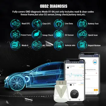 HUMZOR NexzScan OBDII Automašīnu Diagnostikas Rīks Bluetooth 4.3 Automobiļu OBD2 Kodu Lasītājs
