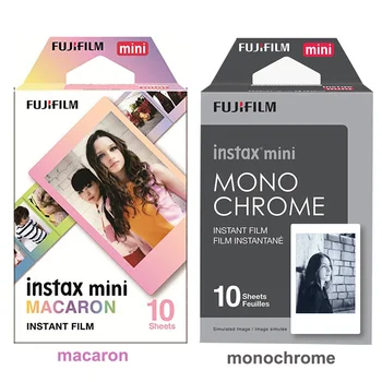 Fujifilm Instax Mini Instant Film Macaron un Melnbalto Foto Papīrs 20pcs Mini 8 9 7s 7c 70 90 25 Akciju SP-1 SP-2 Kameras