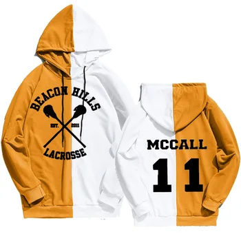 Pelēkā vārna Vīrieši Sievietes LAHEY11 Lahey McCall Jaunu Modes Krekls Hoodies Krāsu Saskaņošanas Hip Hop Viens Gabals Streetwear Teen Wolf