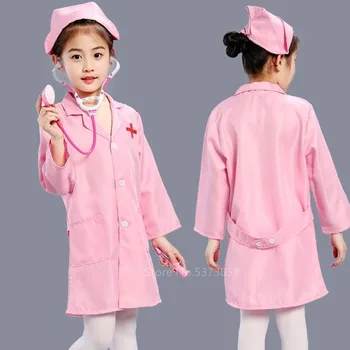 Halloween Bērnu Zēns Meitene darbā valkāt Vienādu Cosplay Cotume Cepuri Rotaļlietu Komplekts iedomātā Bērnu Dienu Savstarpējās Apģērbs Bērniem simulācijas