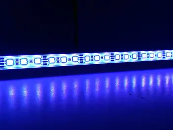 RGB LED Bar Light 5050 50cm IP68 SMD36LED LED Neelastīgas Lentes Baseins DC 12V ar Slēdzi Strāvas Adapteri.