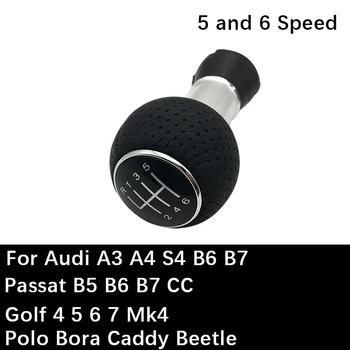 12mm Auto Shift Knob Audi A3 A4 S4 B6 B7 Passat B5 B6 B7 CC Golf 4 5 6 7 Mk4 Polo, Bora Caddy Vabole Manual Auto Pārnesumu pārslēgs