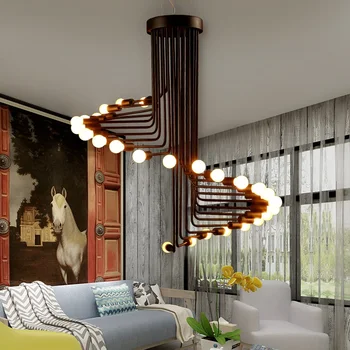 Ziemeļvalstu LED lampas dzīvojamā istabā gaismas Ķermeņi, Kāpnes, bārs lustra restorāns dekors gaismas kafejnīcu jaunums ēdamistabas lustras