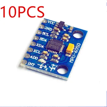 10PCS GY-521 MPU-6050 MPU6050 3 Ass Analog Žiroskopa Sensoru + 3 Ass Akselerometru Modulis Arduino Ar Tapām 3-5V DC