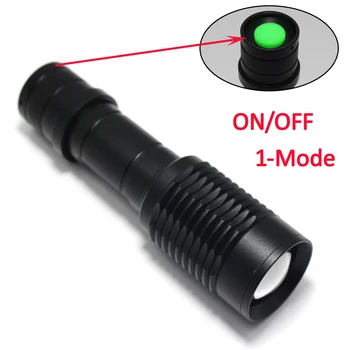 Tālummaiņas Zaļa/Sarkana 1 Režīmā Medību led Lukturīti LED Darba Lampa Lāpu +18650 Uzlādējamo akumulatoru Lādētājs+Lielgabals mount+Tālvadības Slēdzi