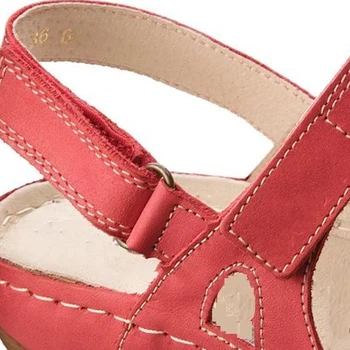 PU Ādas Kurpes Sieviešu Sandales Gadījuma Vasaras Kurpes Kritiens Platformas Sandales 2020. Gadam Modes Dāmas Romu Cietā Peep Toe Sandales