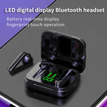 Bluetooth V5.0 Austiņas Bezvadu Austiņas Ar Mikrofonu, Sporta Ūdensizturīgs Austiņas, LED Displejs, Uzlādes Rūtiņu Android vai IOS