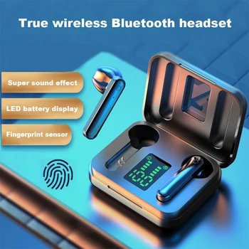 Bluetooth V5.0 Austiņas Bezvadu Austiņas Ar Mikrofonu, Sporta Ūdensizturīgs Austiņas, LED Displejs, Uzlādes Rūtiņu Android vai IOS