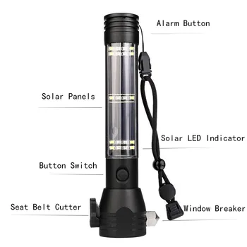 Saules Powered Led Lukturīti Lanterna T10 Lukturīti Saules Multi-funkcionālo Āra Kempings USB Gaismas XPE LED High Power Lāpu