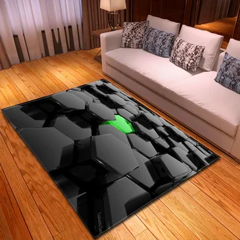 2020 Jaunu Poliestera Paklāju Mat Paklāji Anti-slip Liels Paklājs, Paklāji Mūsdienu 3D Drukāšanas Taisnstūra Paklāju Gaitenis Doormat Anti-Slip Pad