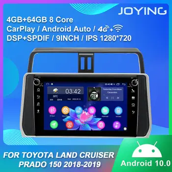 Android 10 Automašīnas Radio atskaņotājs 4GB+64GB galvas vienības multivides video RDS IPS GPS spēlētājs TOYOTA Land Cruiser Prado 150 2018-2019