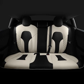 Ādas Automašīnu Sēdekļu Vāciņš 5-sēdeklis Tesla Model 3 Pilnas Apkārt Spilvenu Aizsargs Ūdensizturīgs Four Seasons Universālais