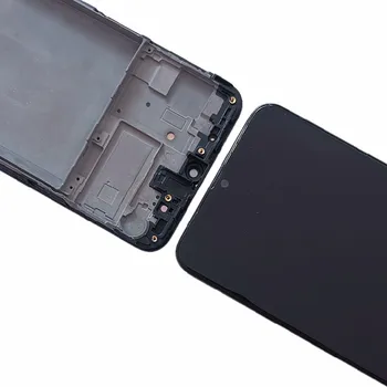 OLED LCD Ar Rāmi Samsung Galaxy M21 M31 LCD Displejs, Touch Screen Digitizer Samsung M215 M315 Ekrāna Nomaiņa