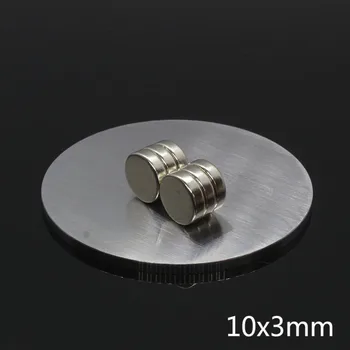 50gab 10 x 3 mm Neodīma Magnēts Niķeļa Pārklājumu Mazas, Apaļas retzemju NdFeB Disku Pastāvīgu Super Spēcīgu Spēcīgu Magnētisko Magni