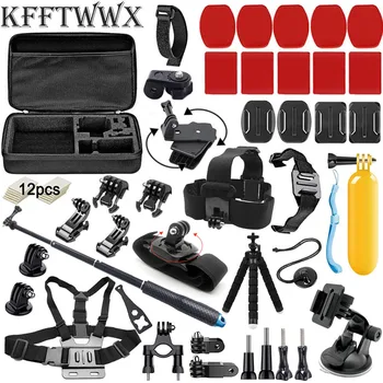KFFTWWX Piederumu Komplekts Gopro Hero 9 8 7 6 5 4 3 Melns Maks Go Pro Sesijas YI 4K SJCAM SJ8 PRO EKEN H9R Osmo Action Camera