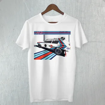 T-Krekls Lancia Delta S4 Hf Martini Racing Monte Carlo Uzvarētāju Veco Wrc H Kvalitāti Unisex Sacīkšu Tee Izmērs S-3Xl