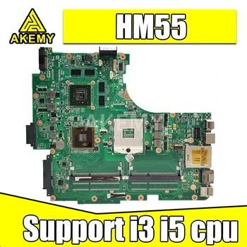 Par ASUS Klēpjdators Mātesplatē N53J N53JF N53JN N53JL N53JG HM55 W/ GT425M 1G 2* RAM Slots Mainboard Atbalsta i3 i5 cpu