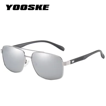 YOOSKE Classic Polarizētās Saulesbrilles, Vīriešu Luksusa Zīmolu Metāla, Saules Brilles Vīriešu Braukšanas Toņos Sunglass Melnu Rāmi Brilles UV400