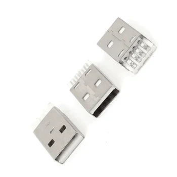 55pcs DIY USB 2.0 Type A (Lodalva) 4 Pin Male Plug Savienotājs Ligzda Ligzda