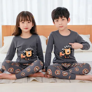 Jaunas Ziemas Bērnu Pidžamas Dinozauru Cartoon Kids Sleepwear Apģērbu Komplekts Rudens Pidžamas Bērniem, Bērnu Sleepwear Par Zēnu Un Meiteņu Pijimas