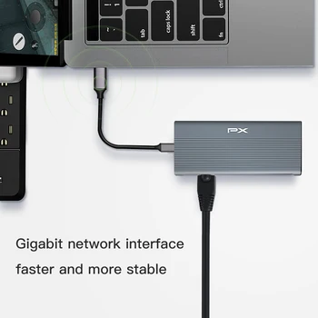 PX USB C 3.1 Hub dokstacija, lai Rj45 LAN Adapteris Hdmi ar M. 2 NVME NGFF Cietais Disks Kameras Macbook SSD Gadījumā Tips-C Hub