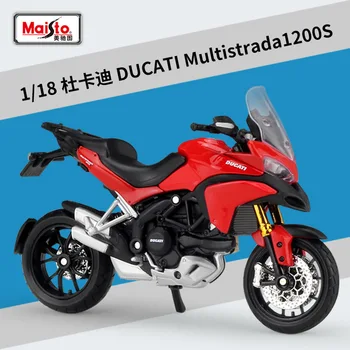 Maisto JAUNU 1:18 Ducati Multistrada Sakausējuma Lējumiem Motocikla Modelis Praktiski Shork-Absorbētājs Rotaļlieta Bērniem Dāvanas Rotaļlietu Kolekcija