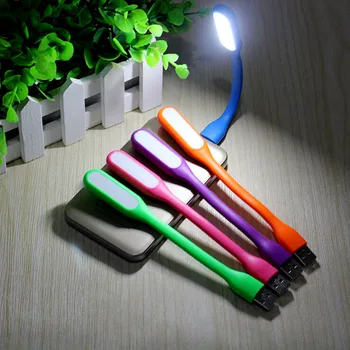 50gab krāsains LED USB Nakts Gaisma Power Bank grāmatu Spilgti Grāmatiņa Lampas 5V Apgaismojums Elastīgu PC powerbank Lasījumā Klēpjdators