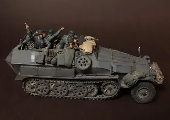 1/35 panzer karavīrs Kaujas (5 skaitļus) (NE AUTO) Sveķu Modelis Miniatūrā attēls Unassembly Unpainted