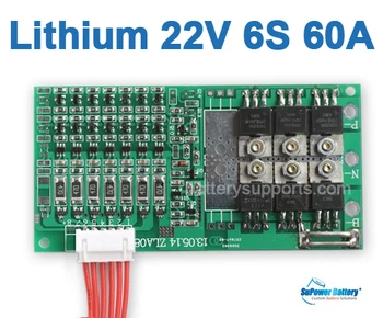 SuPower 6S 22.2 V 21.6 V 25.2 V 60A Li-ion (Litija) LiPo Akumulatoru, BMS Vadības Sistēmas Līdzsvaru PCB IC Mikroshēmā Aizsardzības plates