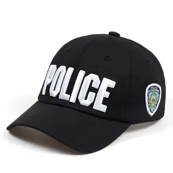Augstas kvalitātes POLICIJAS izšuvumi beisbola cepure modes hip hop regulējams cepure vīriešiem un sievietēm, āra sporta cepures gadījuma tētis cepures