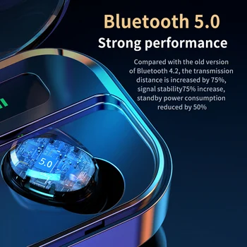 M7s TWS Bluetooth Austiņu 5.0 Bezvadu Austiņas Earbuds, Austiņas, sporta Spēļu Austiņas Ar 2600mA Smart Phones