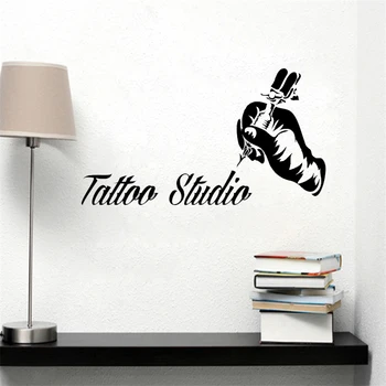 YOYOYU Tattoo Studio Vinila Sienas Uzlīmes, Tattoo Salons Logo Sienas Decal Noņemams Logu Apdare Art Sienas Interjera Dekori SY519