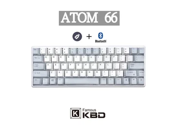 Niz tastatūras Atom66 capacitive Bluetooth dual režīmā, pilns atslēgu programmēšana un RGB