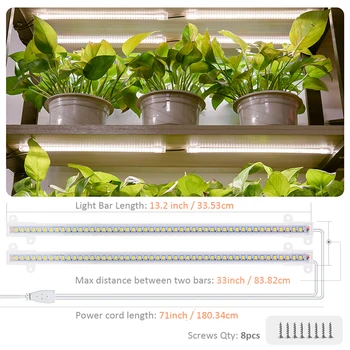 Greensindoor Aptumšojami Pilna Spektra Augt Gaismas Lentes Iekštelpu Fito Lampas efektu Izraisošo Augu Sēšana USB Phytolamp Telts Led Bar